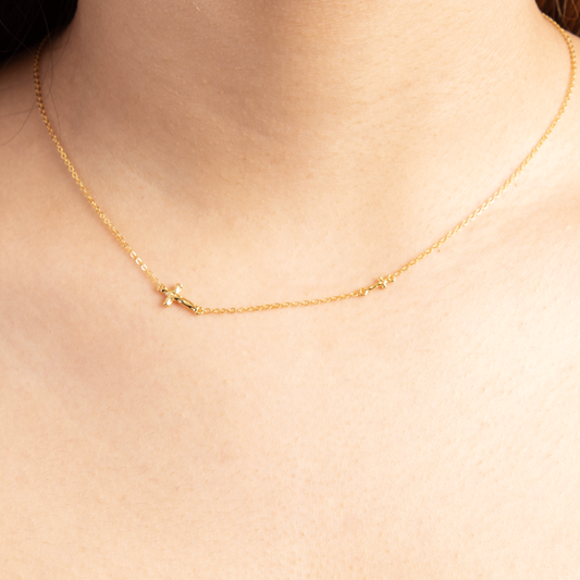 Collar "cruz doble"