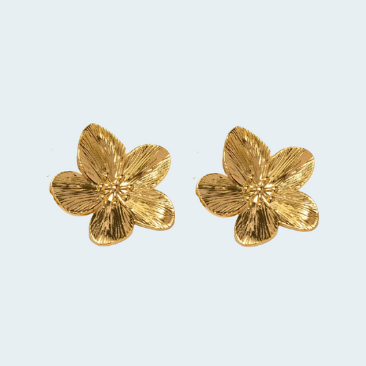 Aretes "flor dorada"