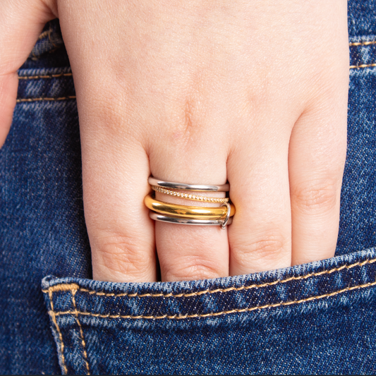 Anillo “hannah“ silver & gold